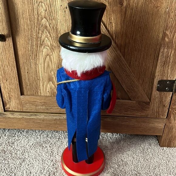 Christmas Scrooge or Caroler Wooden Nutcracker Shelf Sitter- Approx 5” by 15” - Picture 9 of 13